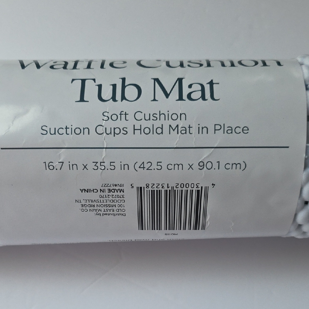 Comfort Bay White Waffle Cushion Tub Mat - Picture 3 of 9
